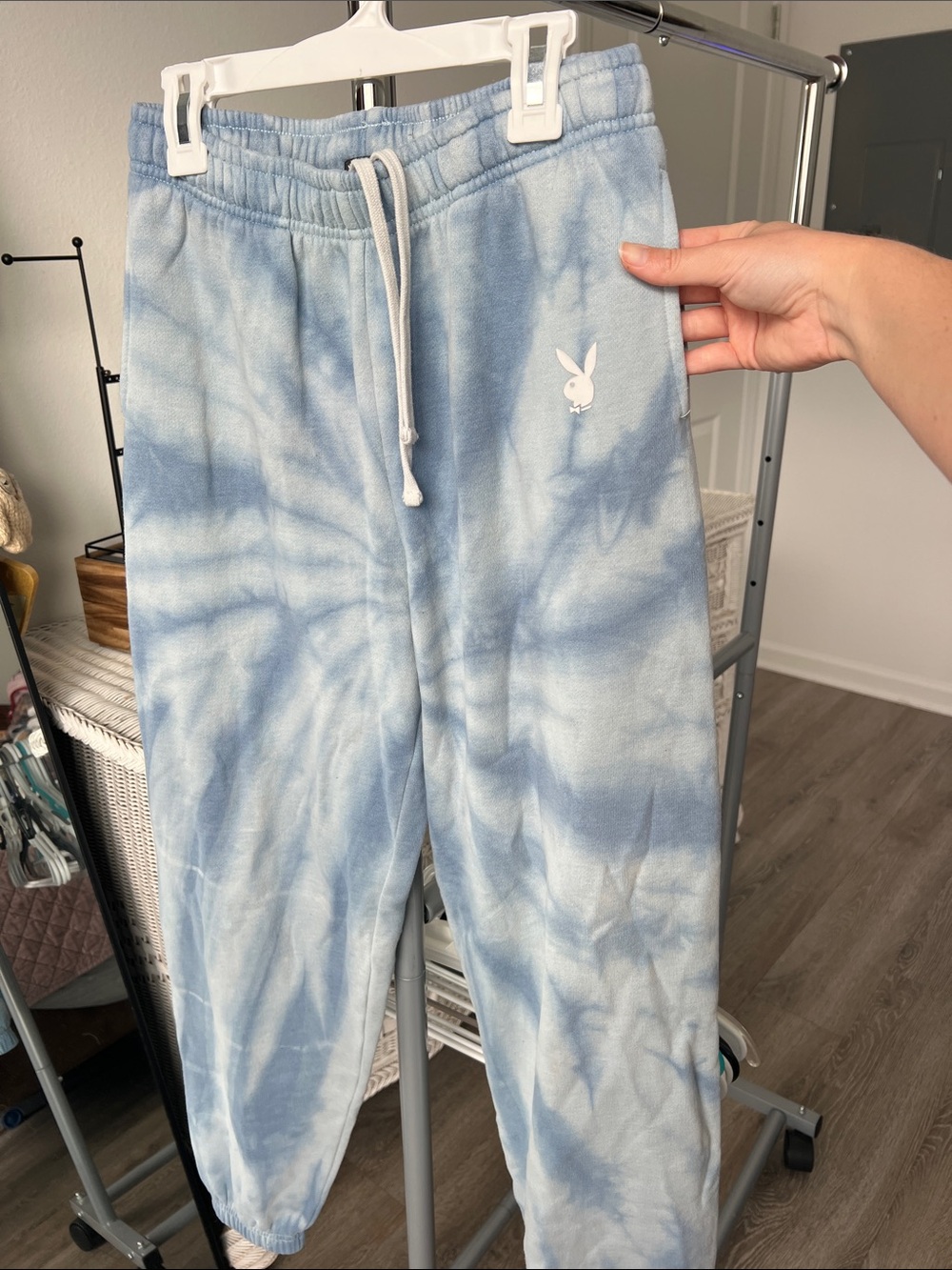 Playboy by Pacsun blue tie-dye sweatpants